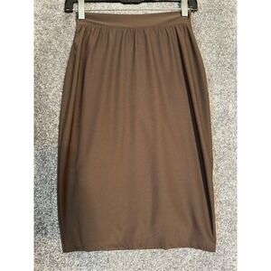 Spanx Pencil Skirt Womens XS Brown Pull on Bod-A-Bing Shapewear Slimming Stretch